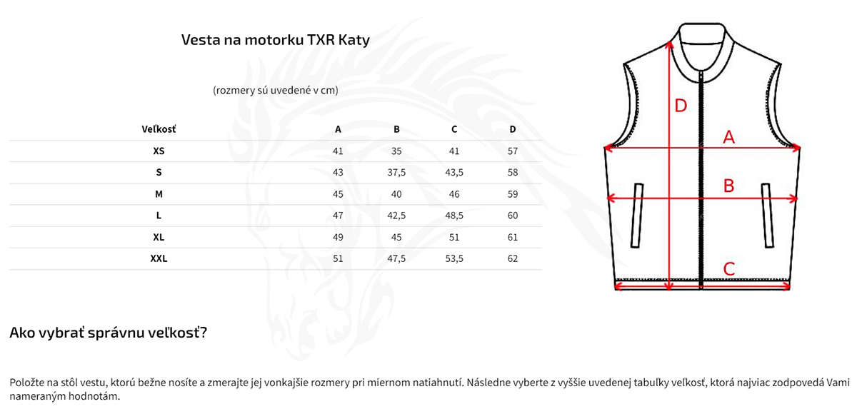 TXR Dámska kožená vesta na motorku Katy XL